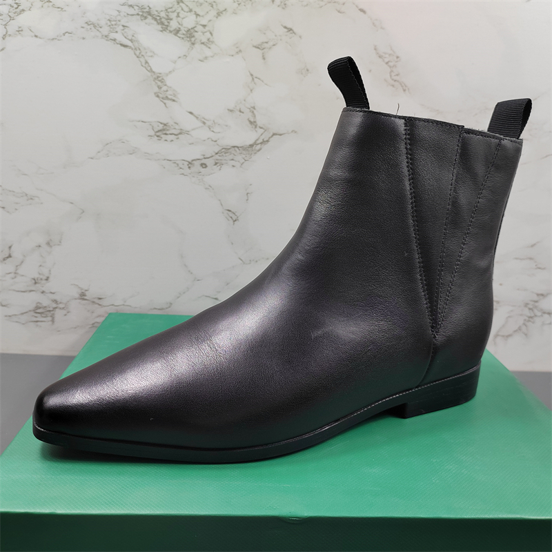 专柜女鞋头层牛皮短靴