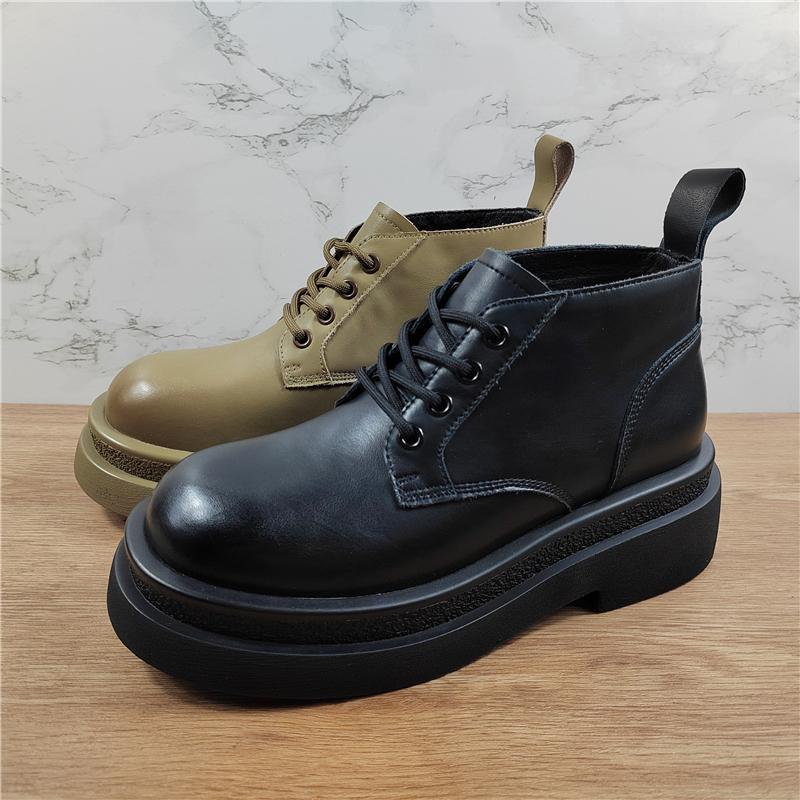 真皮短靴马丁靴聚氨酯