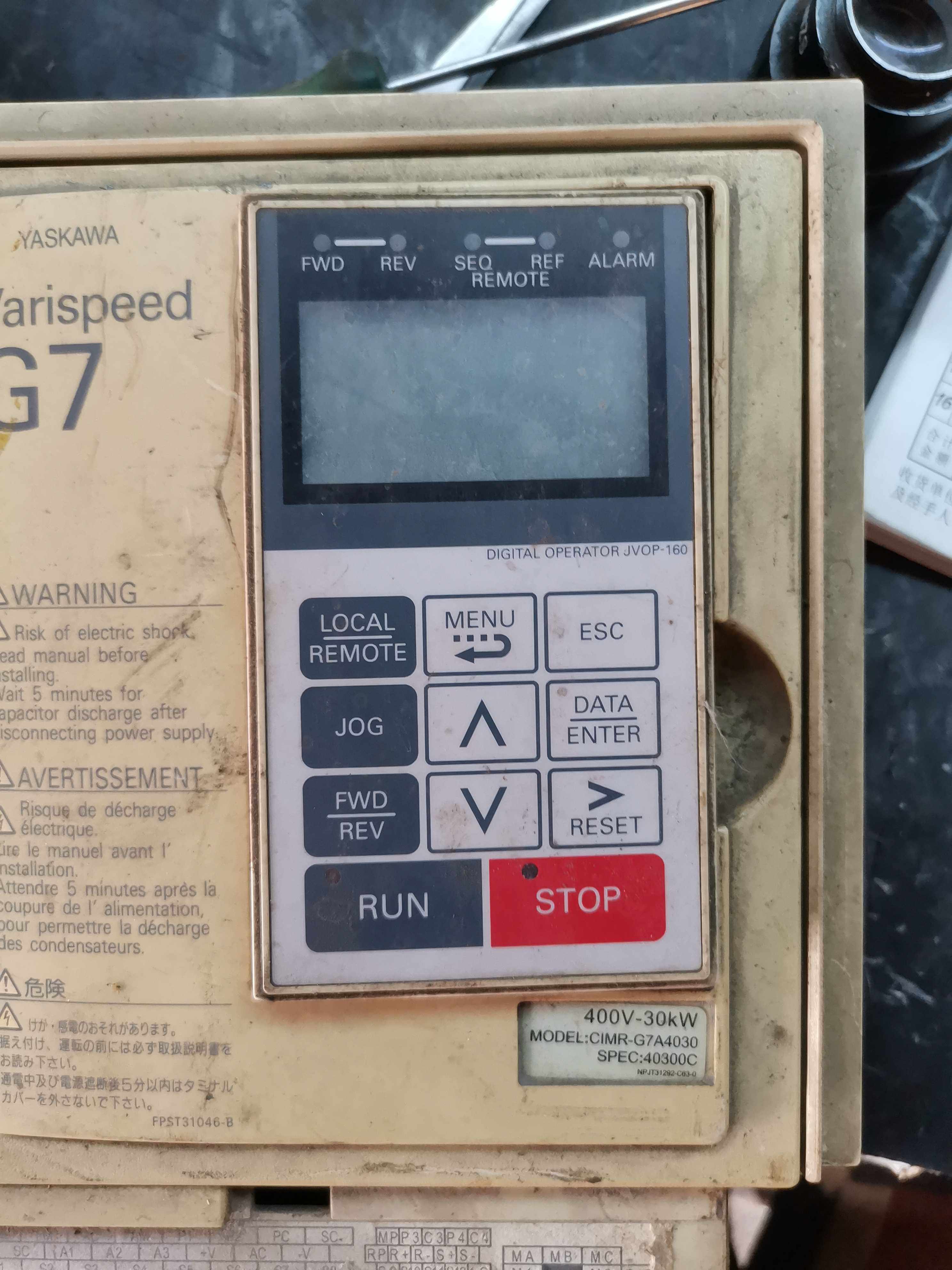 全新原装进口Yaskawa 安川变频器G7 F7 E7 L7控制面板 JVOP-160