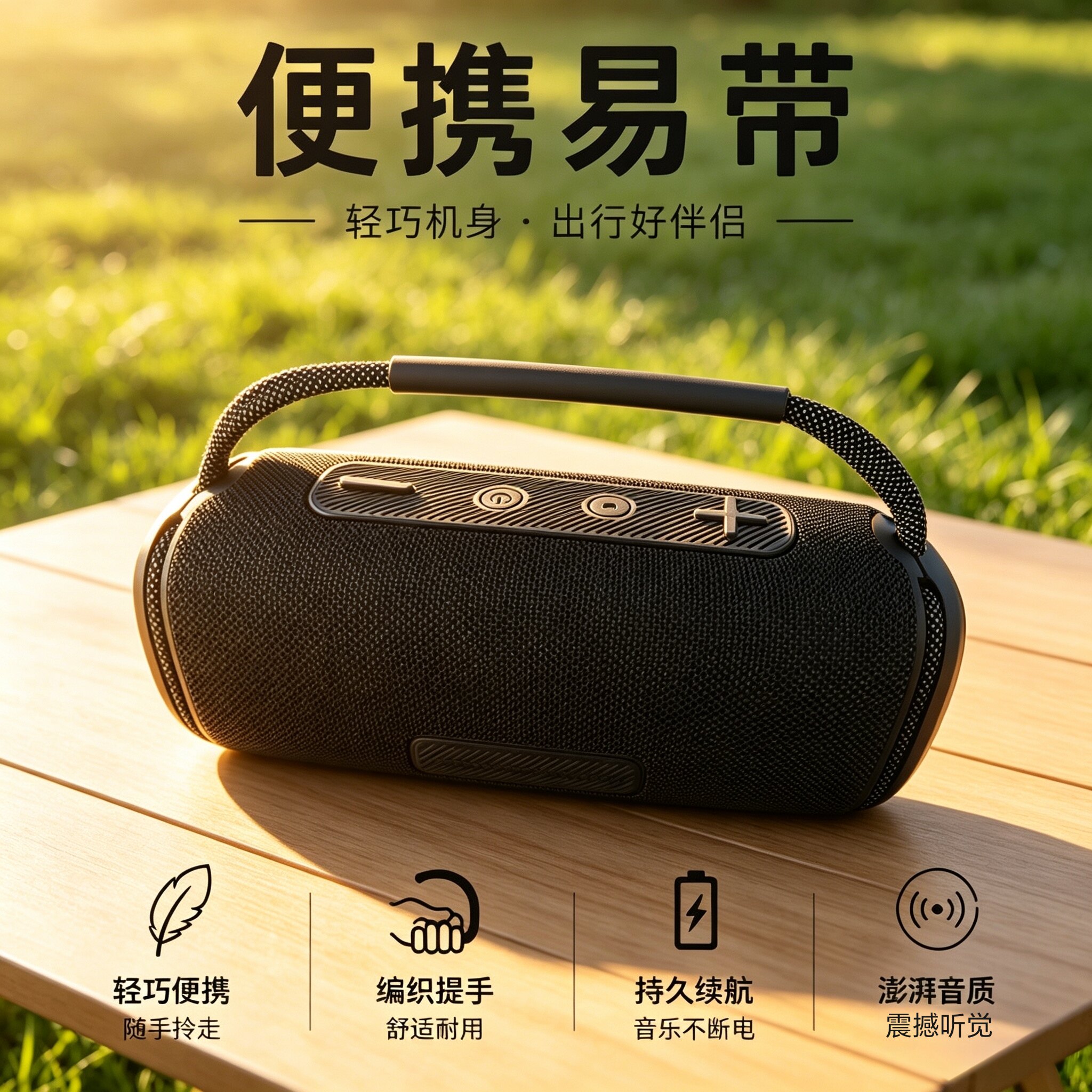 2026新款战鼓大音量蓝牙音箱双话筒低音炮便携户外音响高音质续航