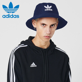 Adidas阿迪达斯三叶草渔夫帽男女户外休闲遮阳显脸小圆顶盆帽子