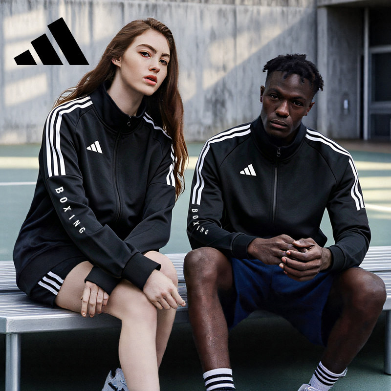 Adidas阿迪达斯韩版外套秋季情侣运动夹克衫男女同款上衣经典正品