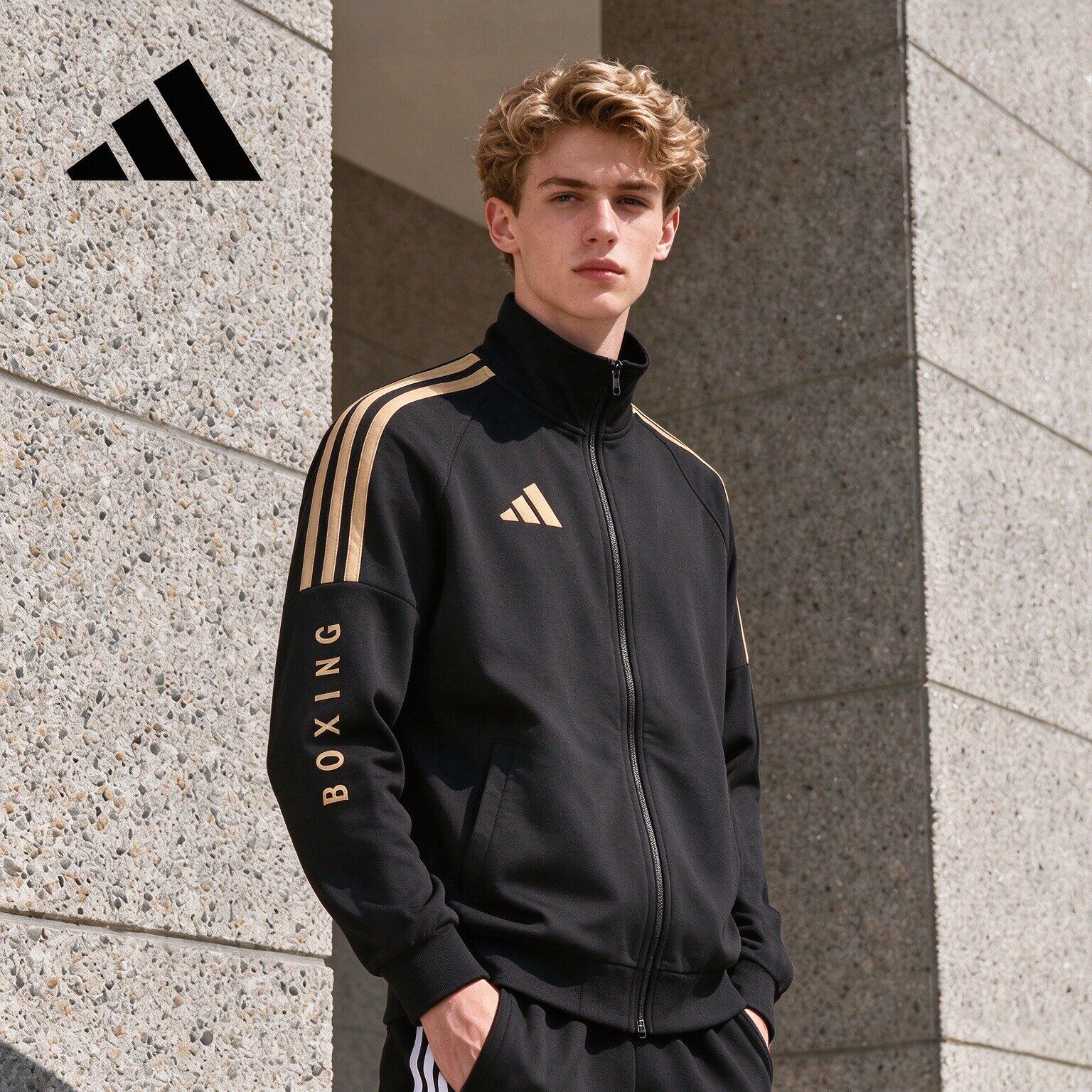 Adidas阿迪达斯外套男款运动上衣新款官方正品秋季加厚立领夹克