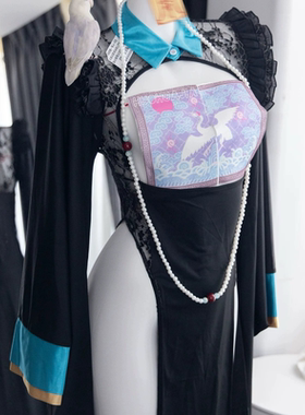 火华x黑猫 蔚蓝档案同人明日奈cos服性感万圣节私房僵尸装 现货