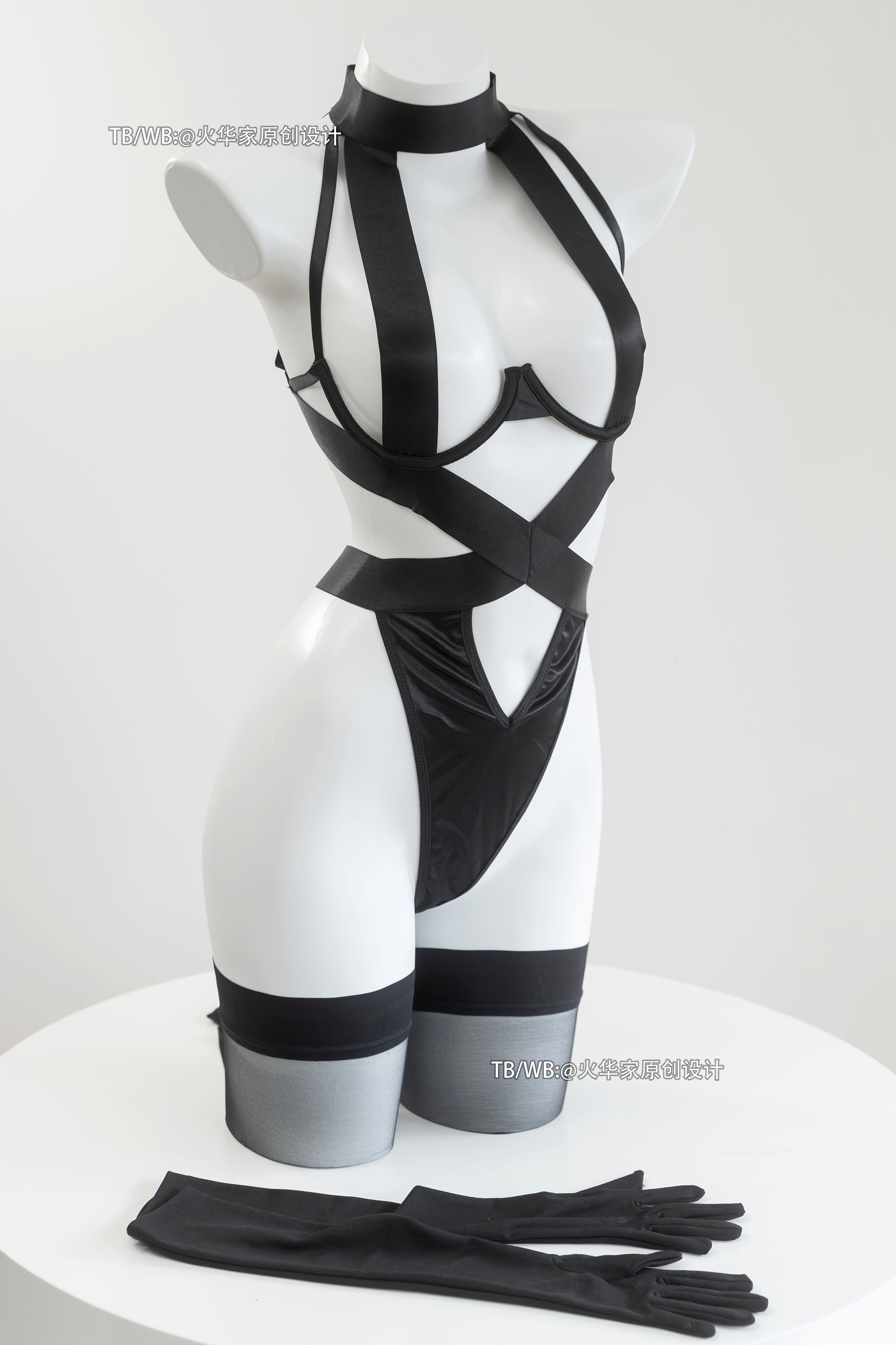 火华家:性感钢圈束缚绷带勒肉连体衣2b尼尔同人cos服套装 现货