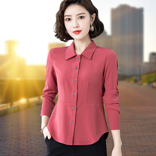 雪纺衬衫女长袖春秋季新款2026年韩版气质收腰宽松百搭显瘦衬衣