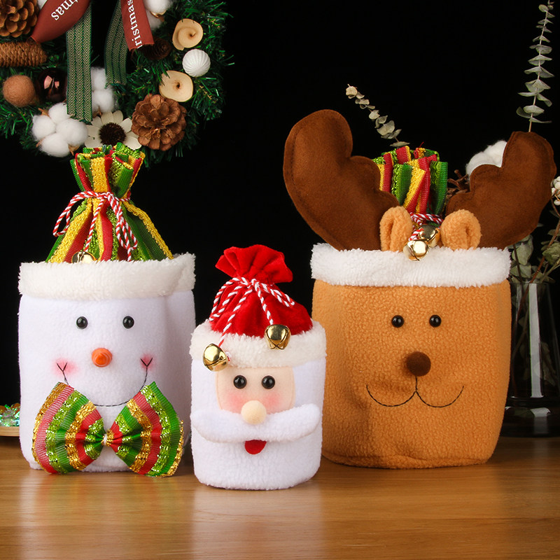 圣诞节礼物袋平安夜苹果包装盒装饰品送儿童幼儿园糖果小礼品袋子