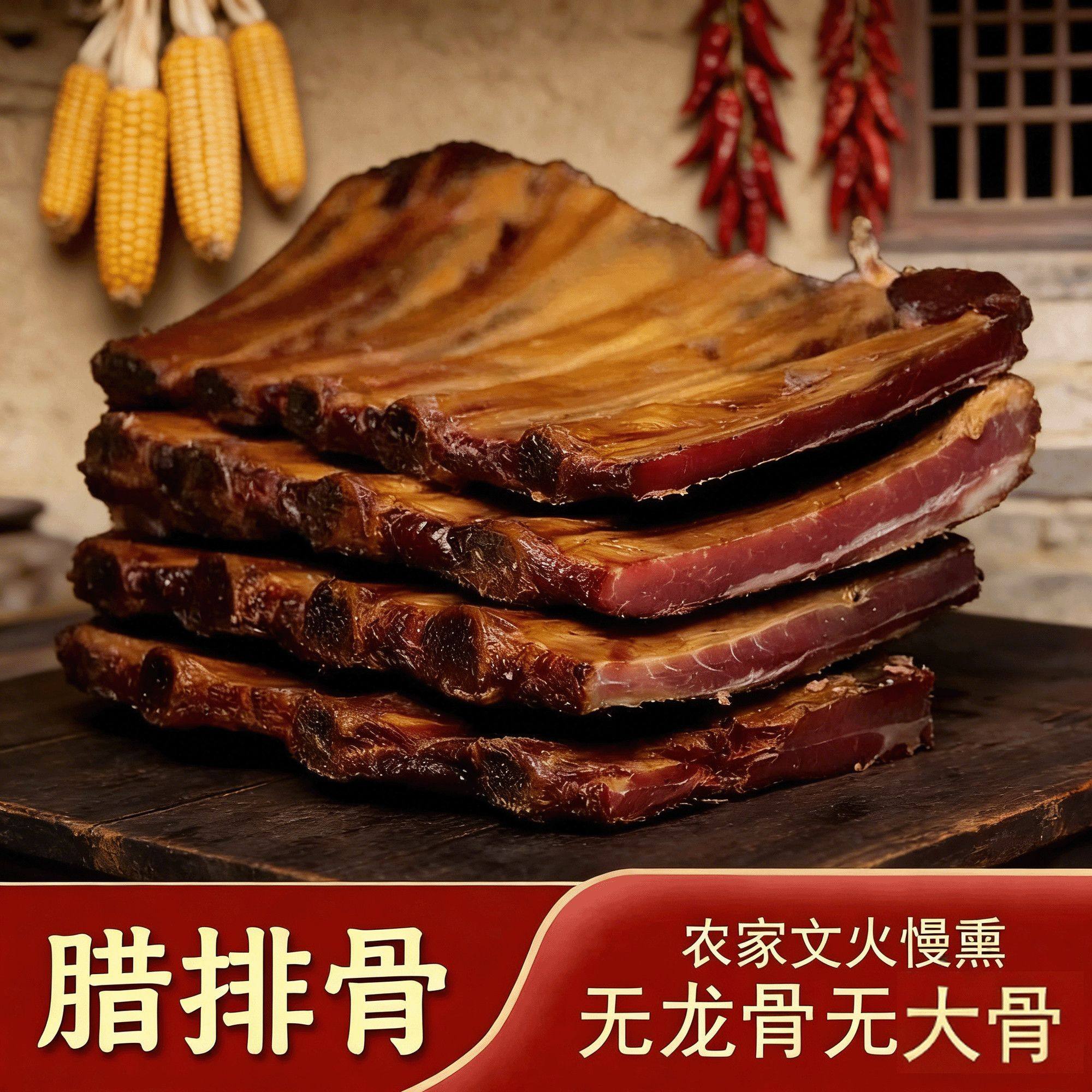 腊排骨正宗四川重庆湖南湘西特产腊肠排骨香肠烟熏腊肉农家腊味