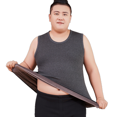 雅鹿加绒加厚保暖背心男加肥加大