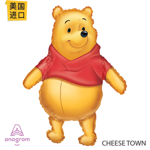 美国进口A牌Anagram小熊维尼铝膜气球 迪士尼Winnie可爱宝贝百天