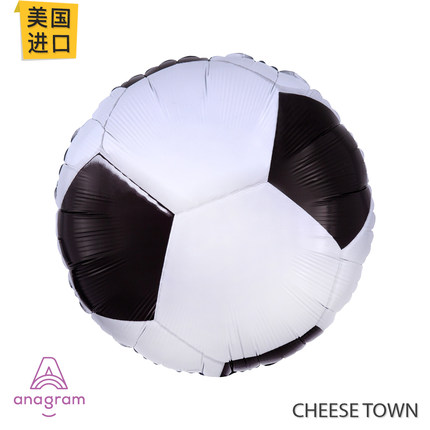 美国进口A牌Anagram冠军足球18寸圆形铝膜气球 超级联赛球迷装饰