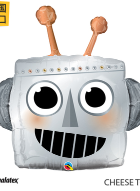 美国进口先锋Qualatex机器人头铝膜气球 超大Robot Head科技感