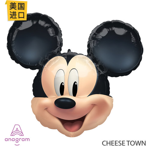 美国进口A牌Anagram永恒的米奇铝膜气球迪士尼Mickey头新款米老鼠