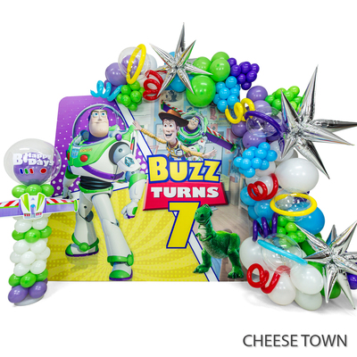 巴斯光年气球背景布置套餐定制