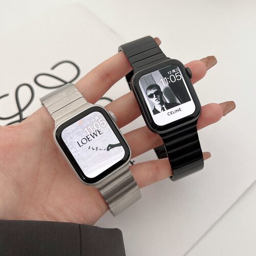iwatch官方同款精钢链式手表带