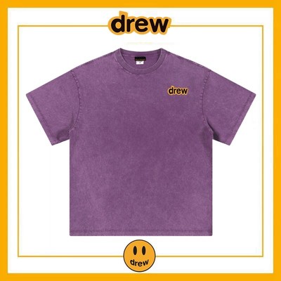 drew小标字母水洗短袖T恤男