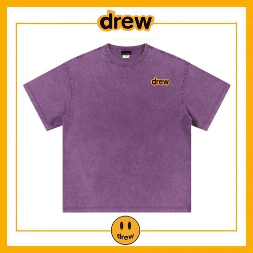 drew小标字母水洗短袖T恤男