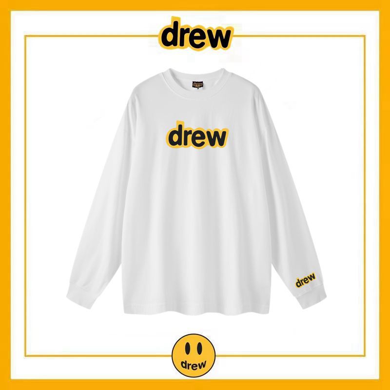 Drew字母笑脸长袖T恤贾斯汀比伯