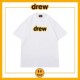 Drew字母笑脸短袖 T恤潮牌欧美高街贾斯汀比伯宽松情侣款 纯棉上衣