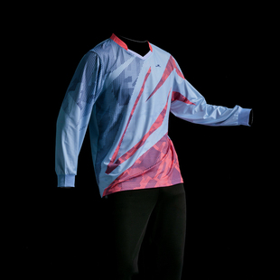 秋冬羽毛球服男款女长袖套装速干束口上衣比赛训练服运动定制印字