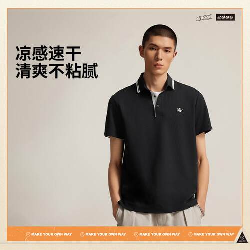 李宁正品韦德系列男子速干凉爽亲肤舒适运动短袖POLO衫APLV007