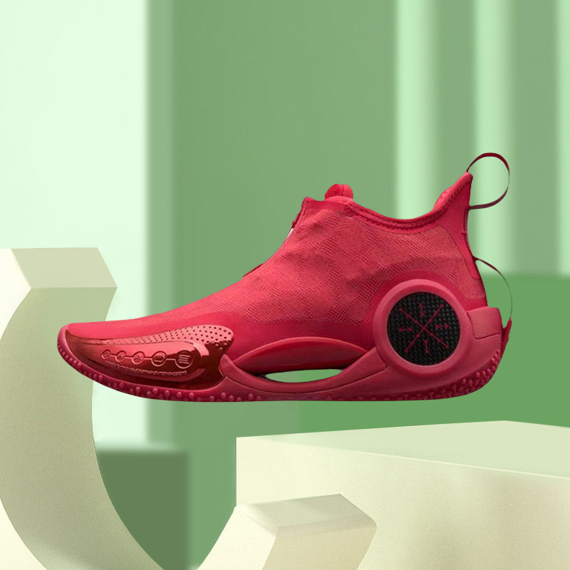 李宁正品男子韦德之道9 朱砂红休闲运动实战篮球鞋 ABAR119