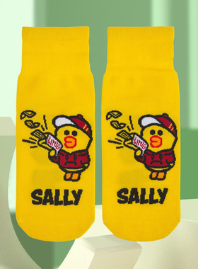 李宁正品蔡程昱LINE FRIEDNS布朗熊可妮兔莎莉鸡男女短袜AWSQ428