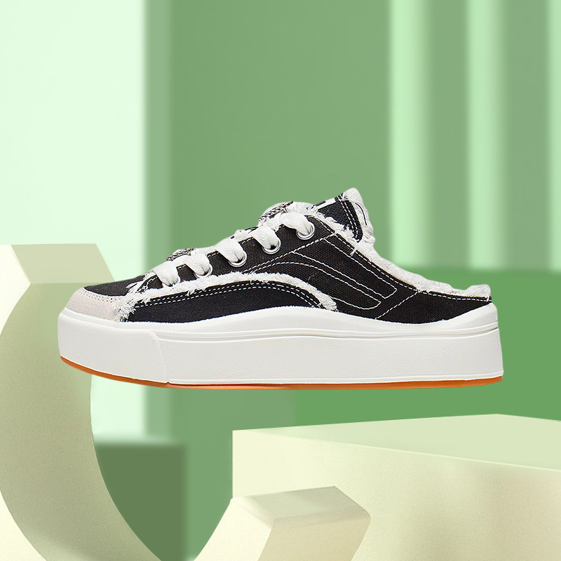 正品李宁女鞋夏季经典百搭舒适休闲一脚蹬半拖鞋板鞋AGCS142