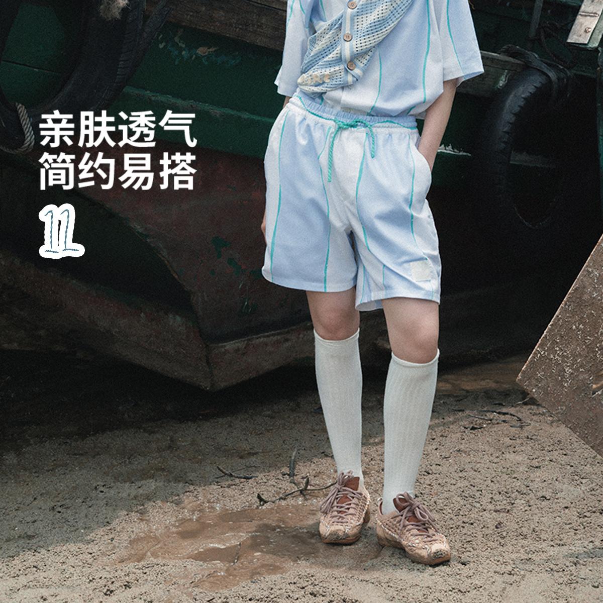 李宁正品INSULAiRE联名系列男子宽松直筒时尚透气休闲短裤AKSV731
