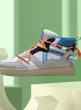 李宁CF休闲鞋女鞋新款Hunter潮流时尚中帮运动鞋AGCQ158