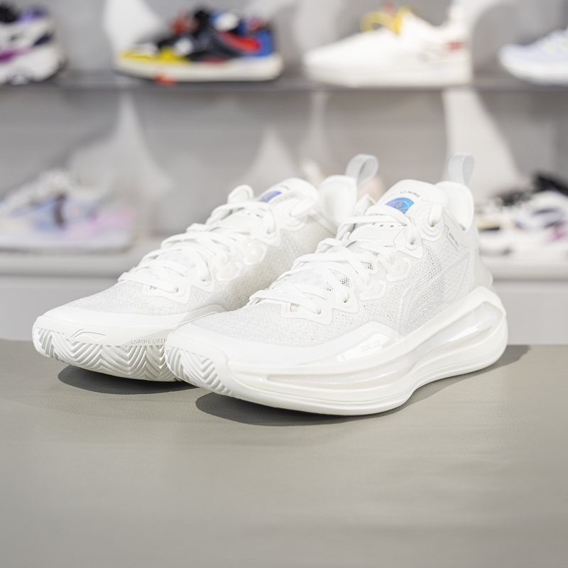 李宁正品利刃3 V2-白珍珠男子低帮防滑耐磨实战篮球鞋ABAT057-3