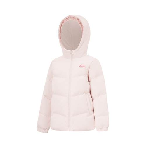 李宁正品户外系列女大童时尚休闲百搭加厚保暖连帽羽绒服YYMU176