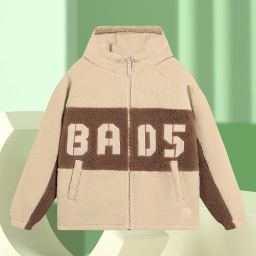 李宁正品新款男子BADFIVE运动休闲时尚连帽保暖羊羔绒外套AFDSA69