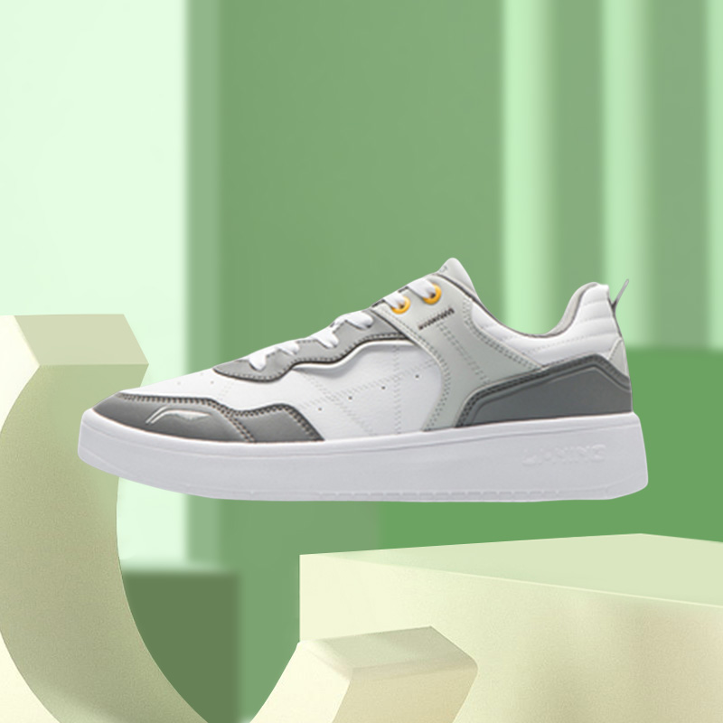 李宁男鞋秋款经典时尚潮流休闲板鞋低帮透气运动鞋 AGCR315