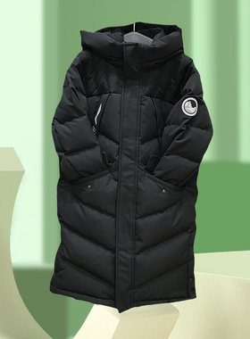 李宁正品童装男童长款羽绒服冬白鸭绒保暖加厚加长羽绒衣YYMQ011