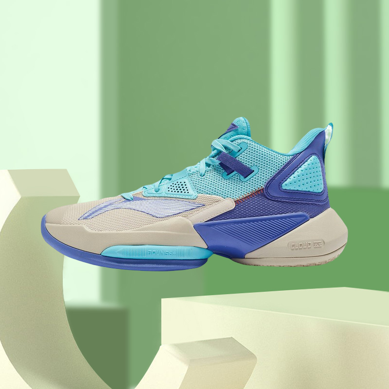 李宁篮球鞋男冬款空袭8中帮耐磨减震专业比赛运动鞋ABPR035