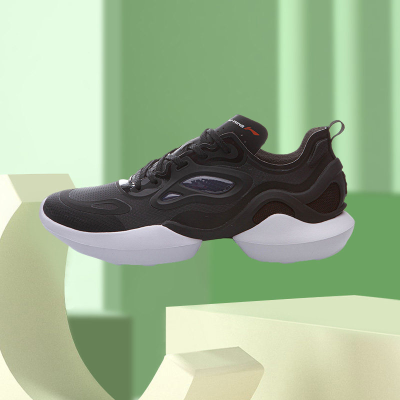 李宁羿星系列男士潮流休闲鞋夏季透气经典缓震运动鞋aglq023