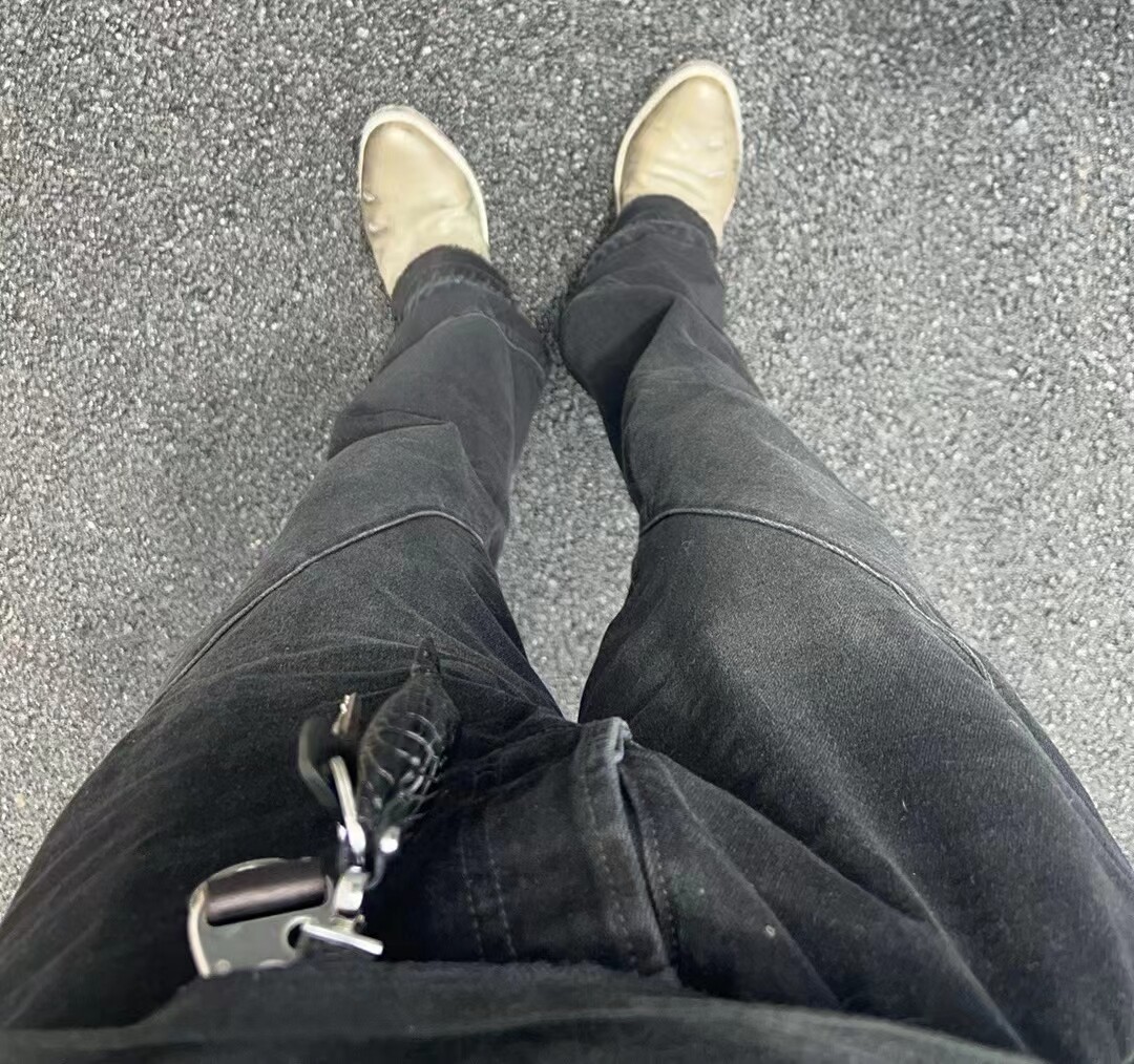 thumbnail for Lmyer RICK Style 07SS First Year Archive Black Wash Spiral Pants Denim Trousers