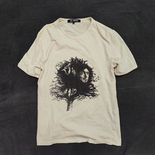 （现货）Lmyer Raf Simons 2003ss Archive丝光棉印花T恤宽松短袖