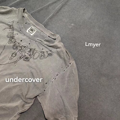 Undercove03ss短袖摇滚破坏T恤
