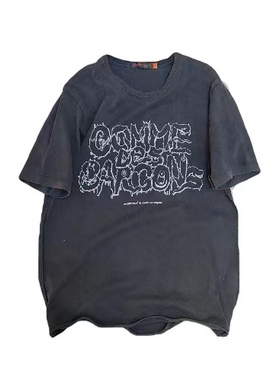 Lmyer Undercover X Cdg 05ss Achive 做旧水洗 抽象字体印花T恤