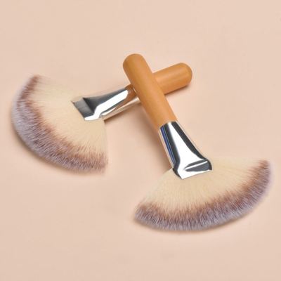 原木木柄大扇形刷高光刷美甲扫尘刷余粉刷软毛刷子