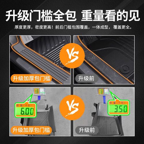 右舵适用名爵MGS 5 EV防滑耐磨环保无异味包门槛TPE汽车内饰脚垫