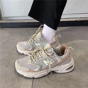 2024春季新款奶油色老爹鞋子男INS超火百搭情侣530运动休闲鞋女潮