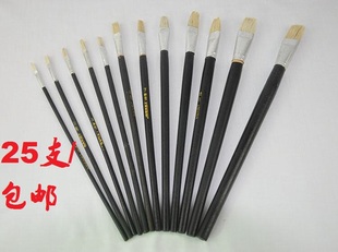 上海油画笔(黑杆) 上海牌 生花油画笔 点漆上色毛笔 猪鬓毛笔