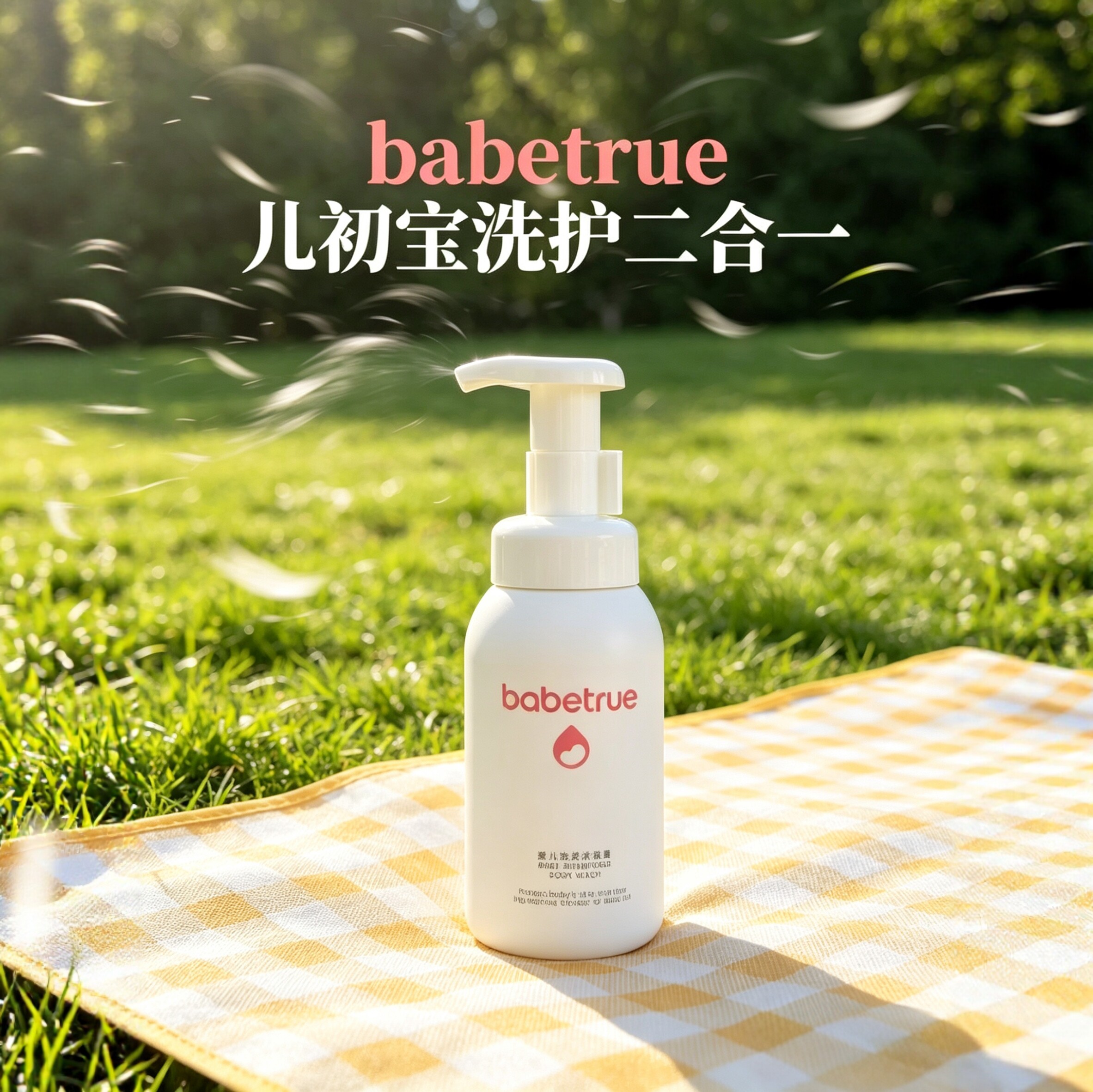 babetrue儿初宝婴儿洗护二合一沐浴露洗沐二合一温和清洁密泡
