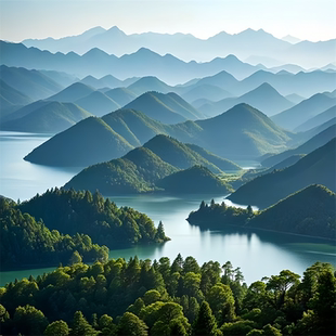 自然山水风光海报客厅卧室出租房墙面装饰风景贴画防水自粘遮瑕丑