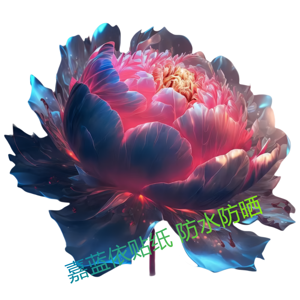 高清3D仿真牡丹花贴纸餐厅卫生间室内墙面装饰遮瑕痕自粘贴画防水图片