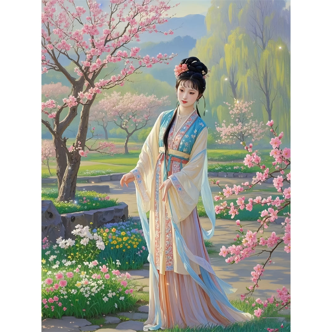 红楼梦金陵十二钗之林黛玉装饰海报客厅卧室宿舍墙面遮瑕自粘贴画