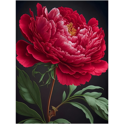 大朵花开富贵牡丹花装饰海报客厅卧室餐厅室内墙面自粘贴画纸防水